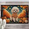 Edge Collections - 24" x 36" - Multicolor - Poodle Fall Doormat Indoor Outdoor Rug - 1 Piece